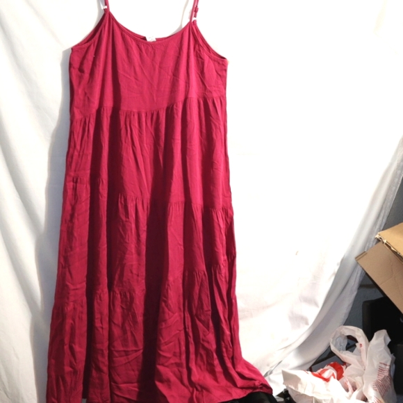 ANRABESS Women Summer Casual Loose Sleeveless Sundress Spaghetti Strap Pink - Picture 10 of 15